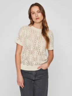 VICOTTI S/S O-NECK KNIT TOP - NOOS