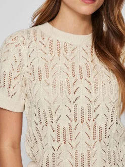 VICOTTI S/S O-NECK KNIT TOP - NOOS