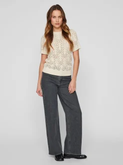 VICOTTI S/S O-NECK KNIT TOP - NOOS