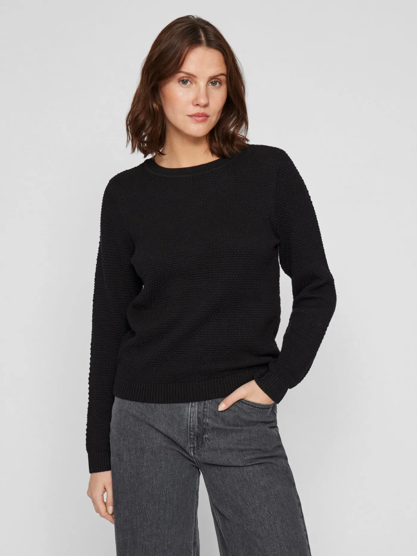 VIDALO O-NECK L/S KNIT TOP- NOOS