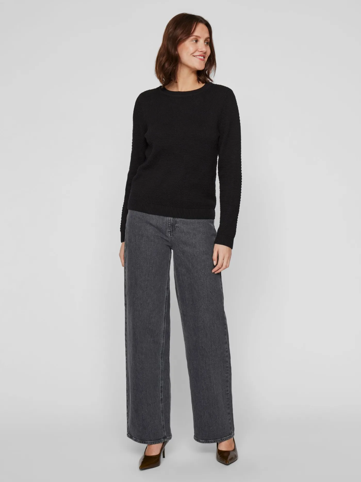 VIDALO O-NECK L/S KNIT TOP- NOOS