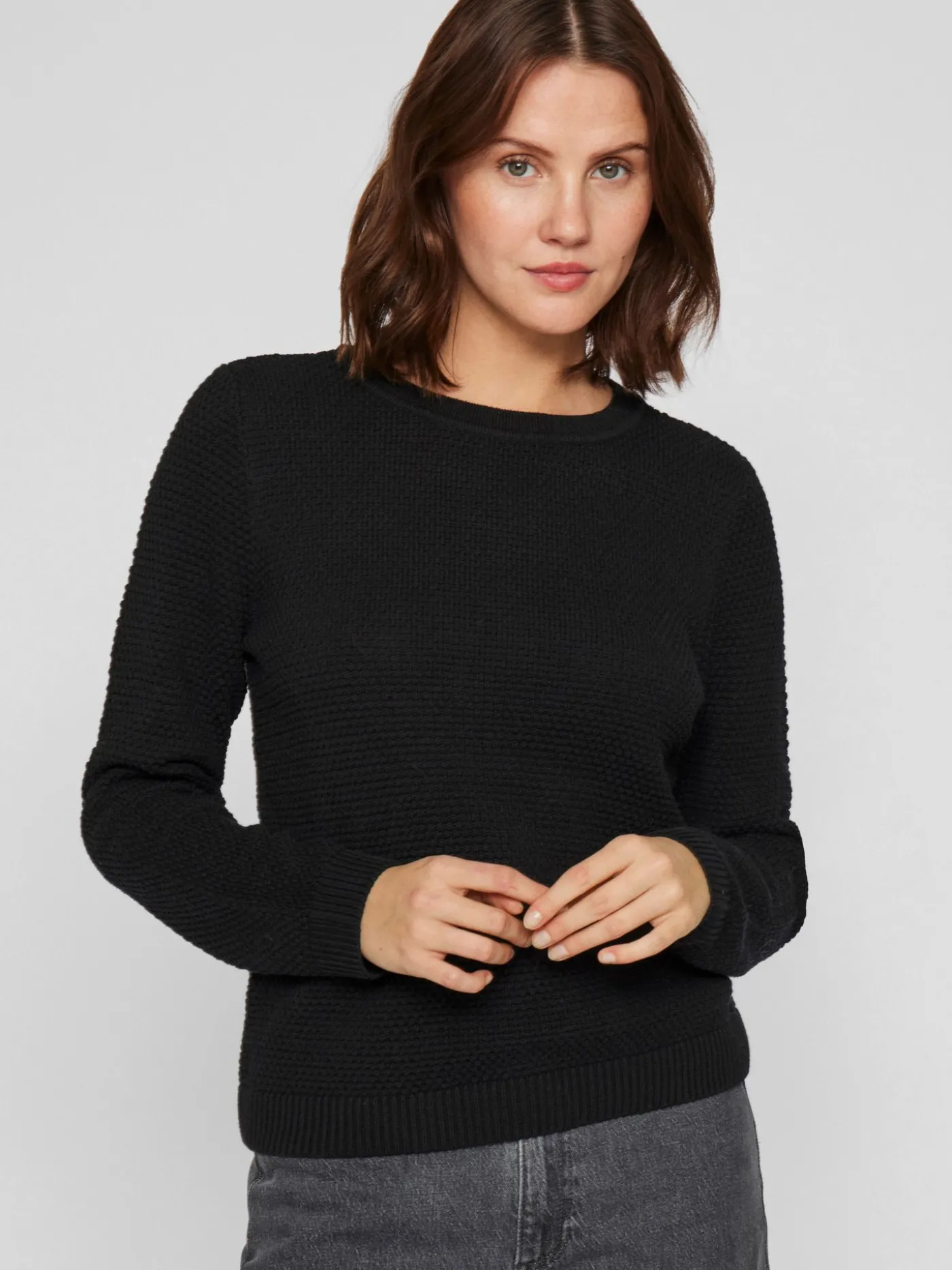 VIDALO O-NECK L/S KNIT TOP- NOOS