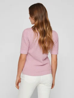 VIDALO O-NECK S/S KNIT TOP - NOOS