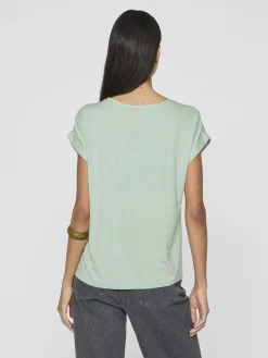 VIELLETTE S/S SATIN TOP - NOOS