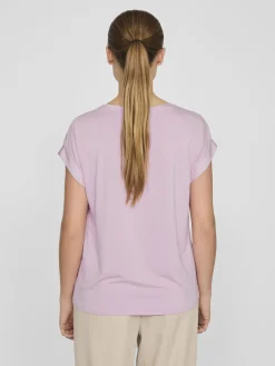 VIELLETTE S/S SATIN TOP - NOOS