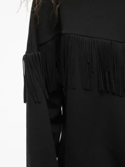 VIREFLECT L/S O-NECK FRINGE SWEATSH