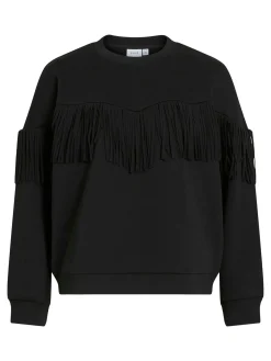 VIREFLECT L/S O-NECK FRINGE SWEATSH