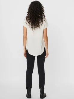 VMBECCA PLAIN SS TOP WVN NOOS