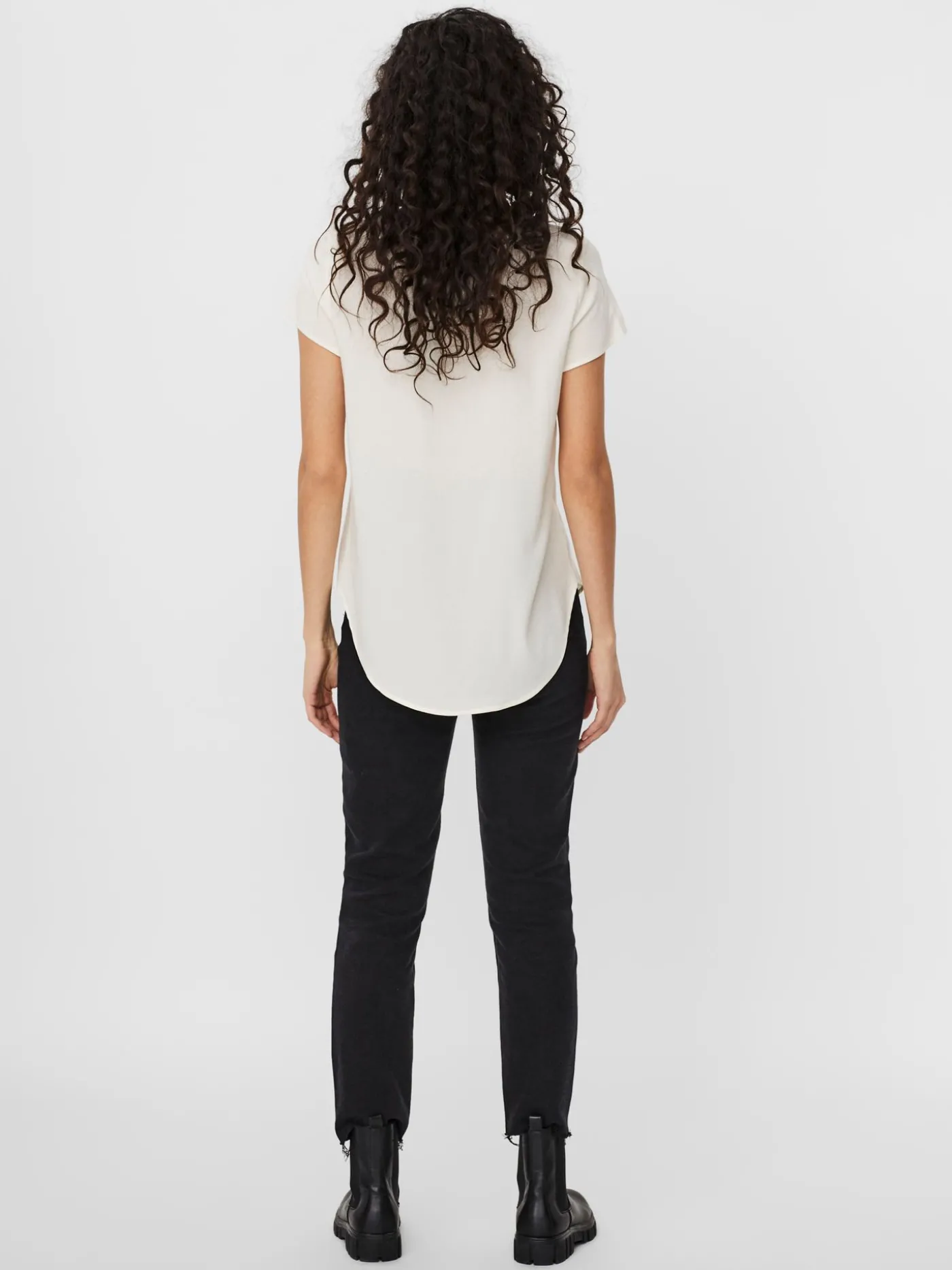 VMBECCA PLAIN SS TOP WVN NOOS