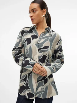 VMBELINE BEA LS LONG SHIRT WVN GA