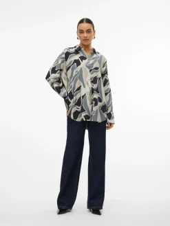 VMBELINE BEA LS LONG SHIRT WVN GA