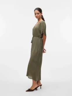VMBENTE SS WIDE 7/8 SHIRT DRESS WVN