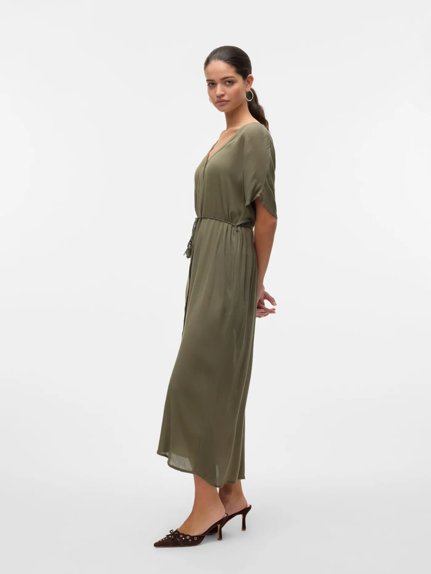 VMBENTE SS WIDE 7/8 SHIRT DRESS WVN