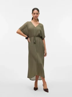 VMBENTE SS WIDE 7/8 SHIRT DRESS WVN