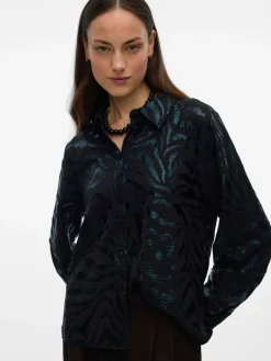 VMCARLA FOIL L/S SHIRT WVN GA