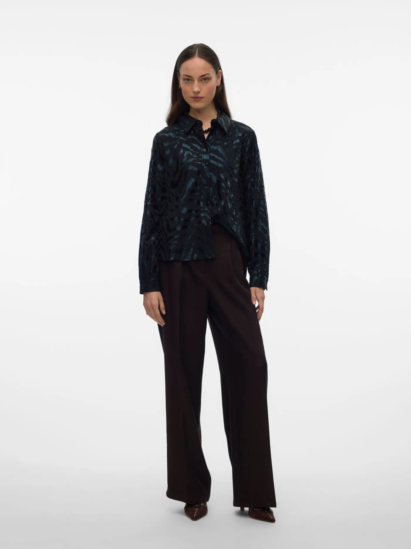 VMCARLA FOIL L/S SHIRT WVN GA