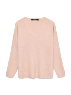 VMCREWLEFILE LS V-NECK BLOUSE NOOS