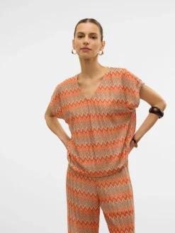 VMDICTE SS V-NECK TOP JRS GA VO