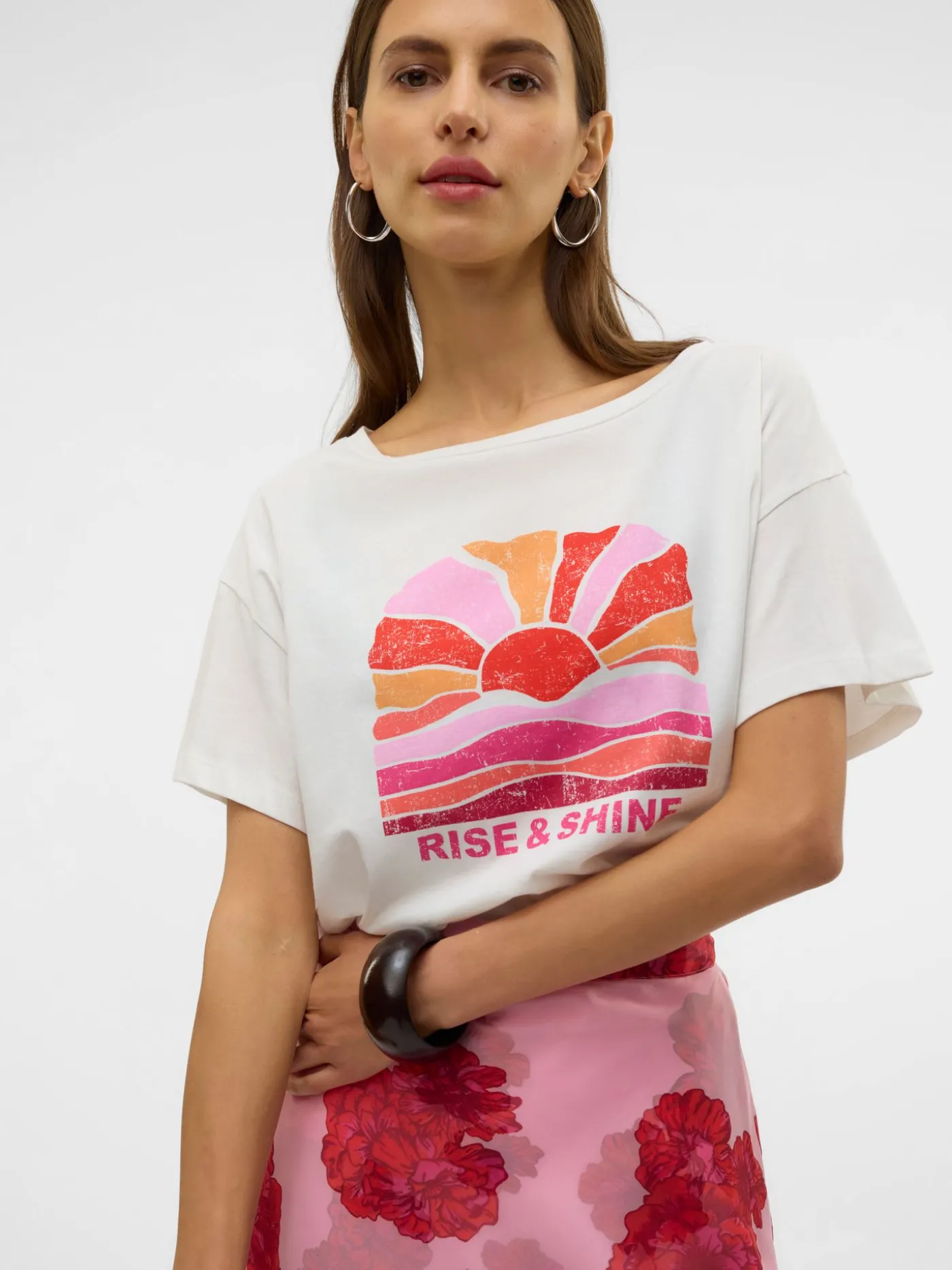 VMDINA S/S BOAT NECK TOP JRS BTQ GA