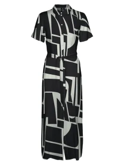 VMEASY JOY S/S LONG SHIRT DRESS WVN