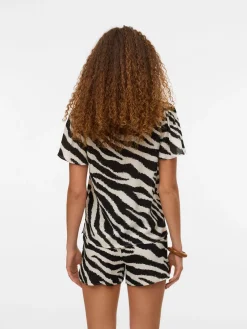 VMEASY JOY V-NECK SS BLOUSE WVN GA