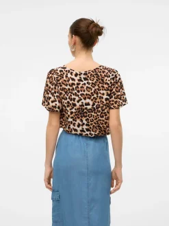 VMEASY JOY V-NECK SS BLOUSE WVN GA