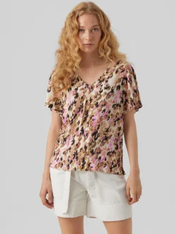 VMEASY V-NECK SS BLOUSE R1 WVN GA