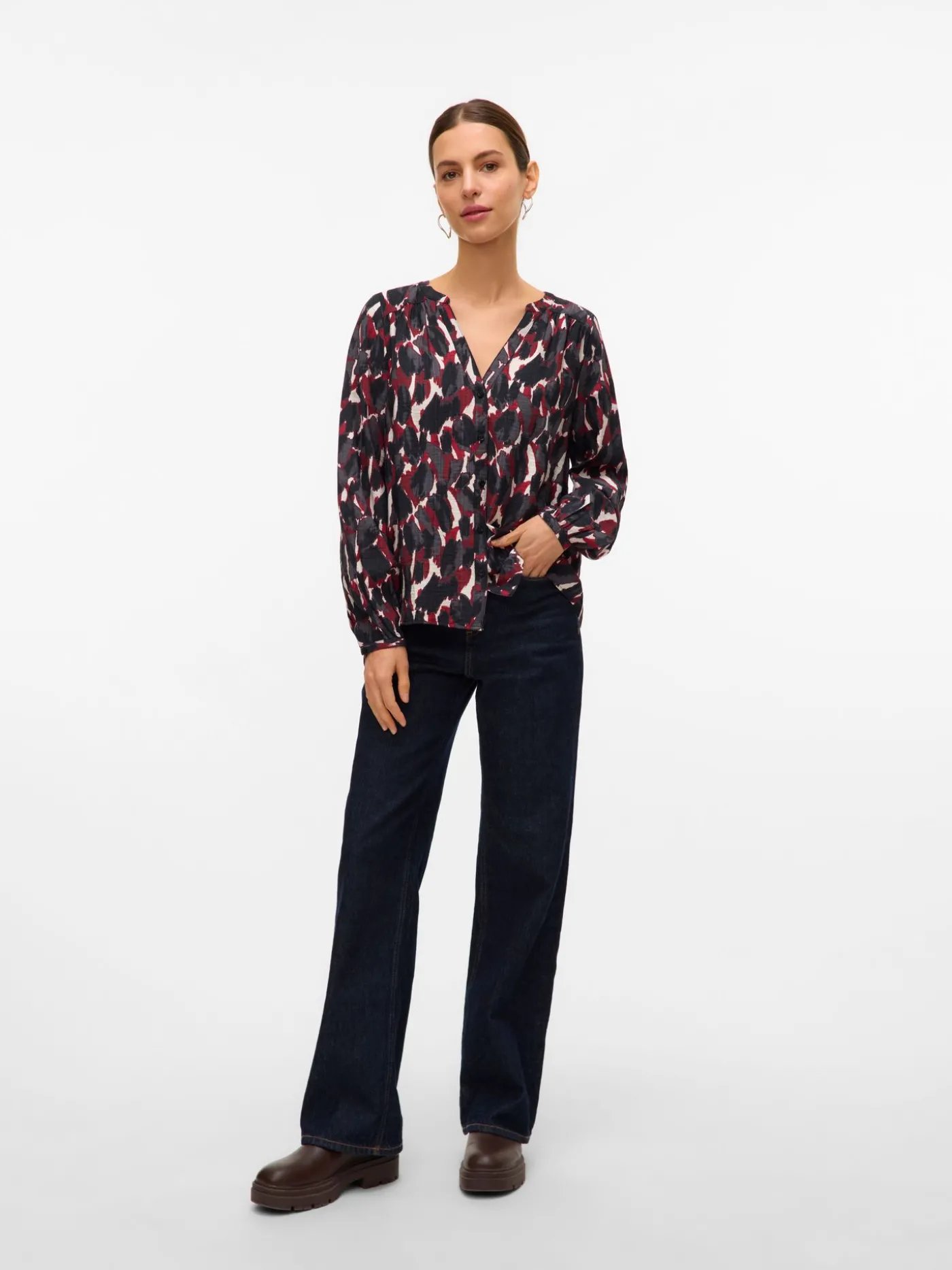 VMFANINI L/S SHIRT WVN BTQ GA