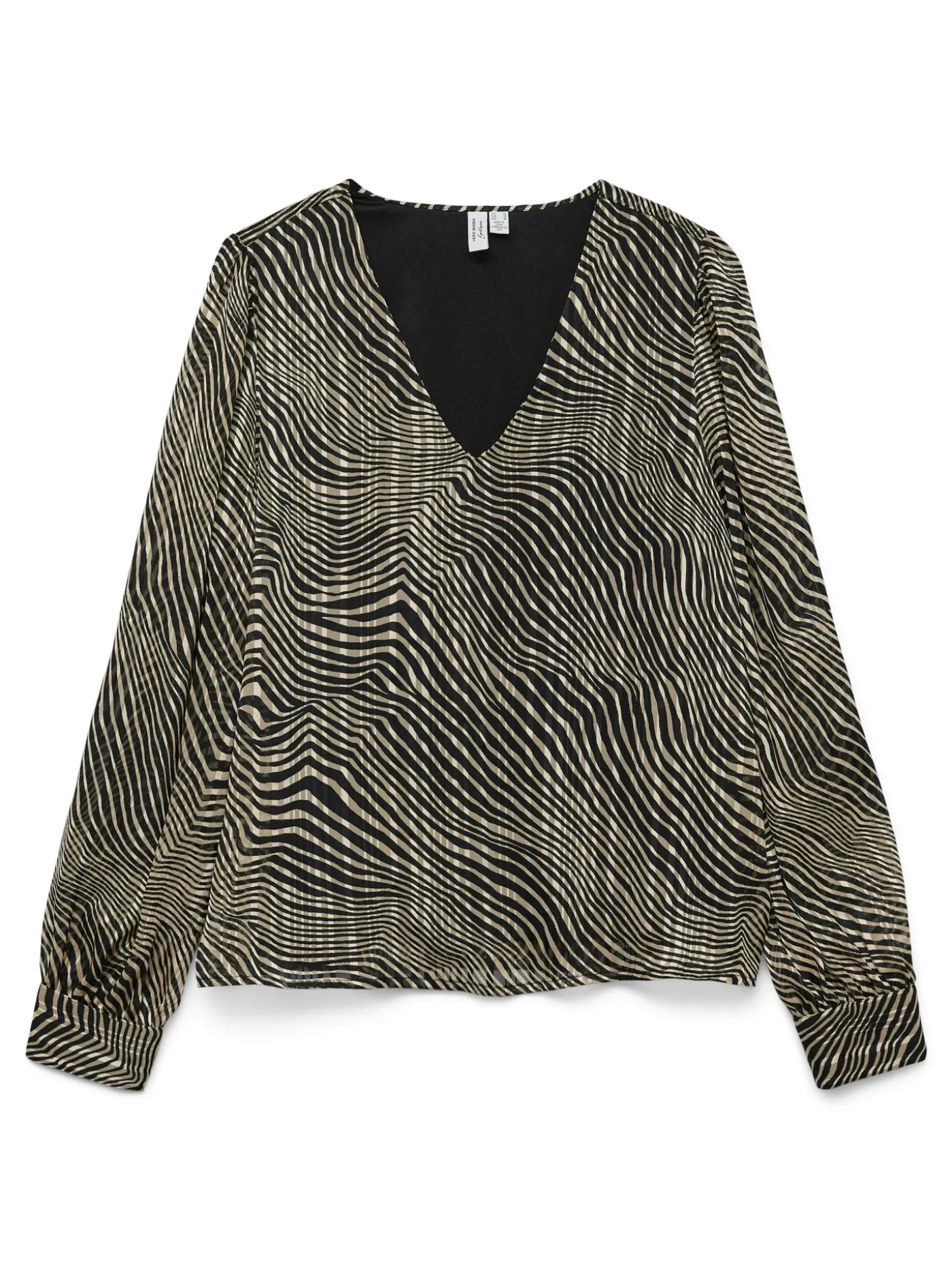 VMGEBRA GEDNA LS V-NECK TOP WVN BTQ