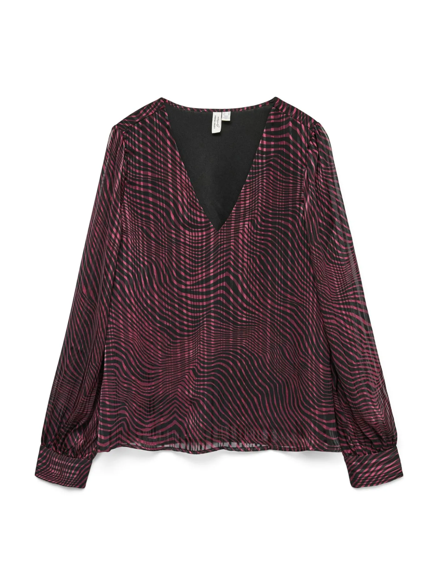 VMGEBRA GEDNA LS V-NECK TOP WVN BTQ