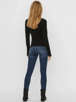 VMGLORY LS ROLLNECK BLOUSE NOOS - Black