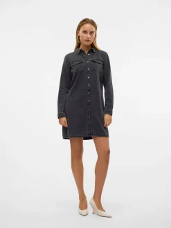 VMJENNIE LS SHORT DENIM DRESS GA NO