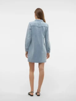 VMJENNIE LS SHORT DENIM DRESS GA NO