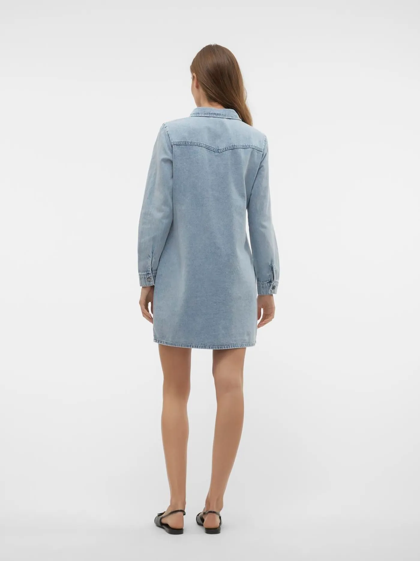 VMJENNIE LS SHORT DENIM DRESS GA NO