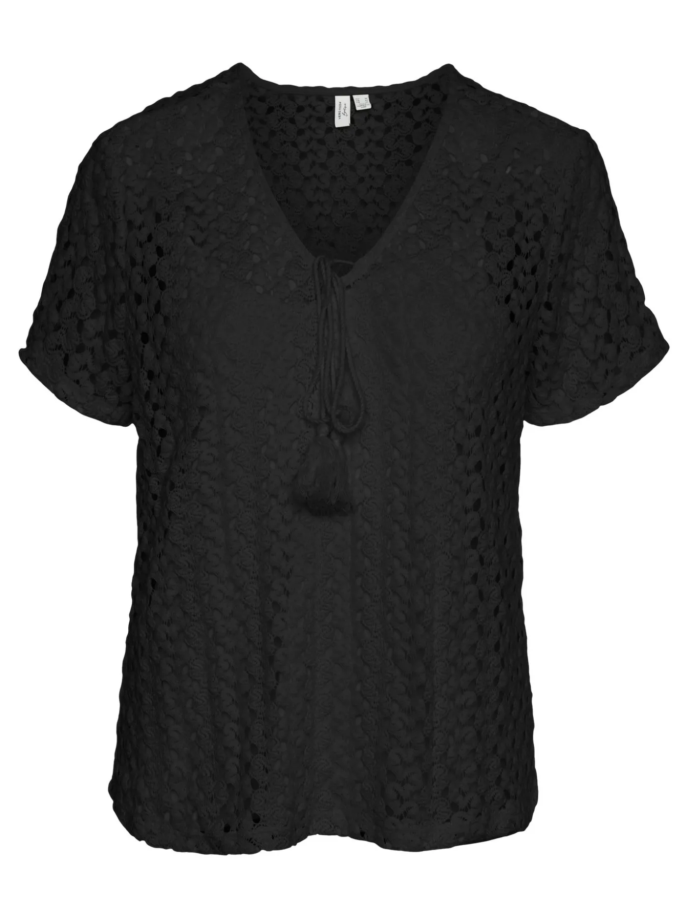 VMKYLIE S/S V-NECK TOP WVN BTQ