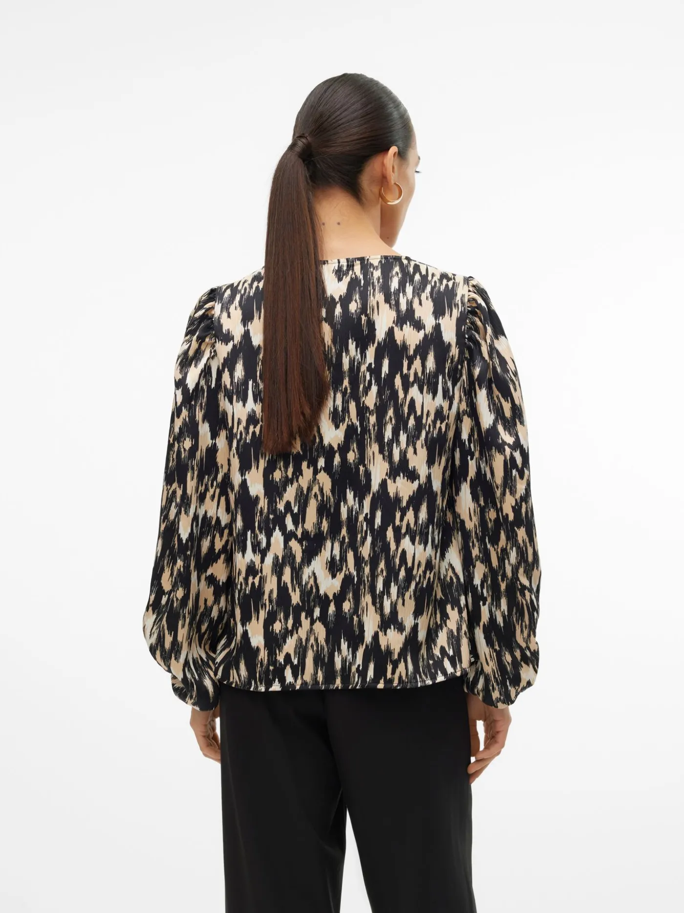 VMMINA L/S V-NECK TOP WVN BTQ GA