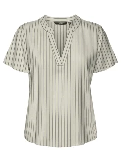 VMMYMILO SS V-NECK TOP WVN GA