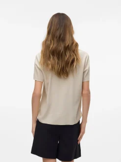 VMMYMILO SS V-NECK TOP WVN GA