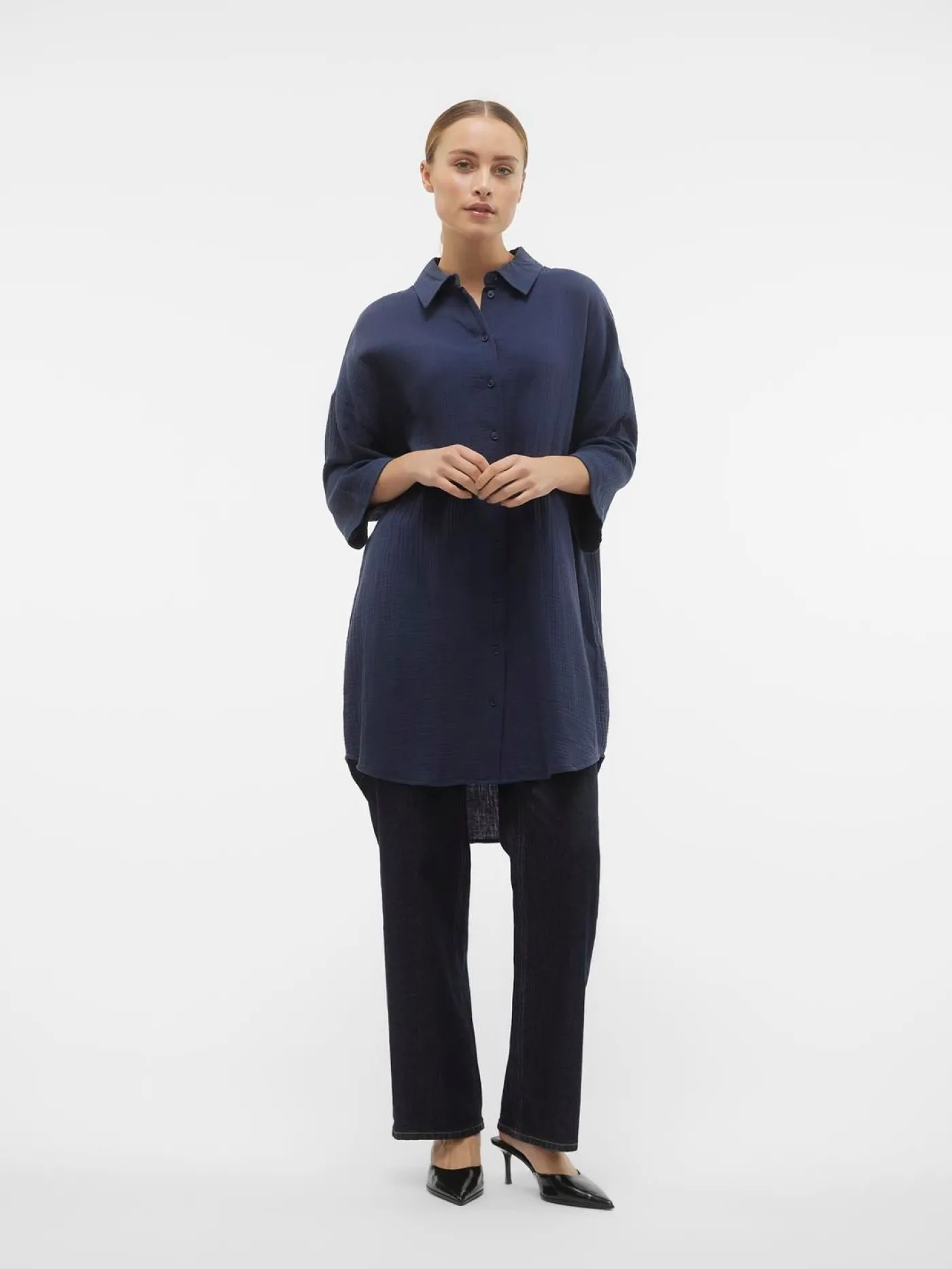 VMNATALI 3/4 LONG OVERSHIRT NOOS