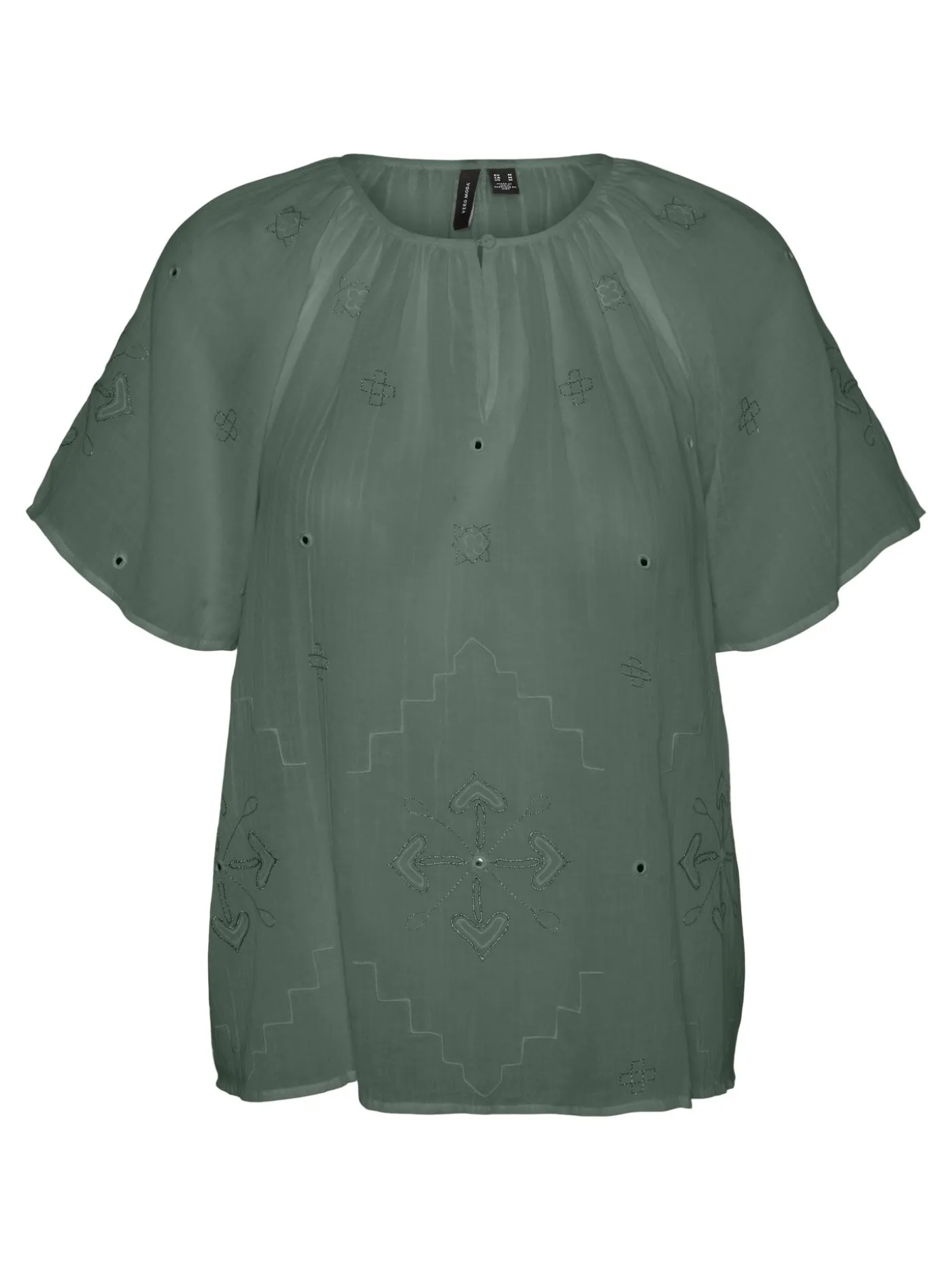 VMNERA SS WIDE EMB TOP WVN GA
