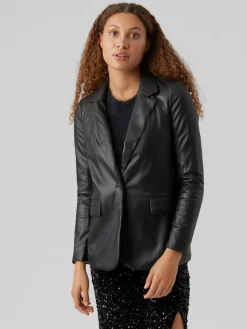 VMOLYMPIA LS SINGLE LOOSE PL BLAZER - Black