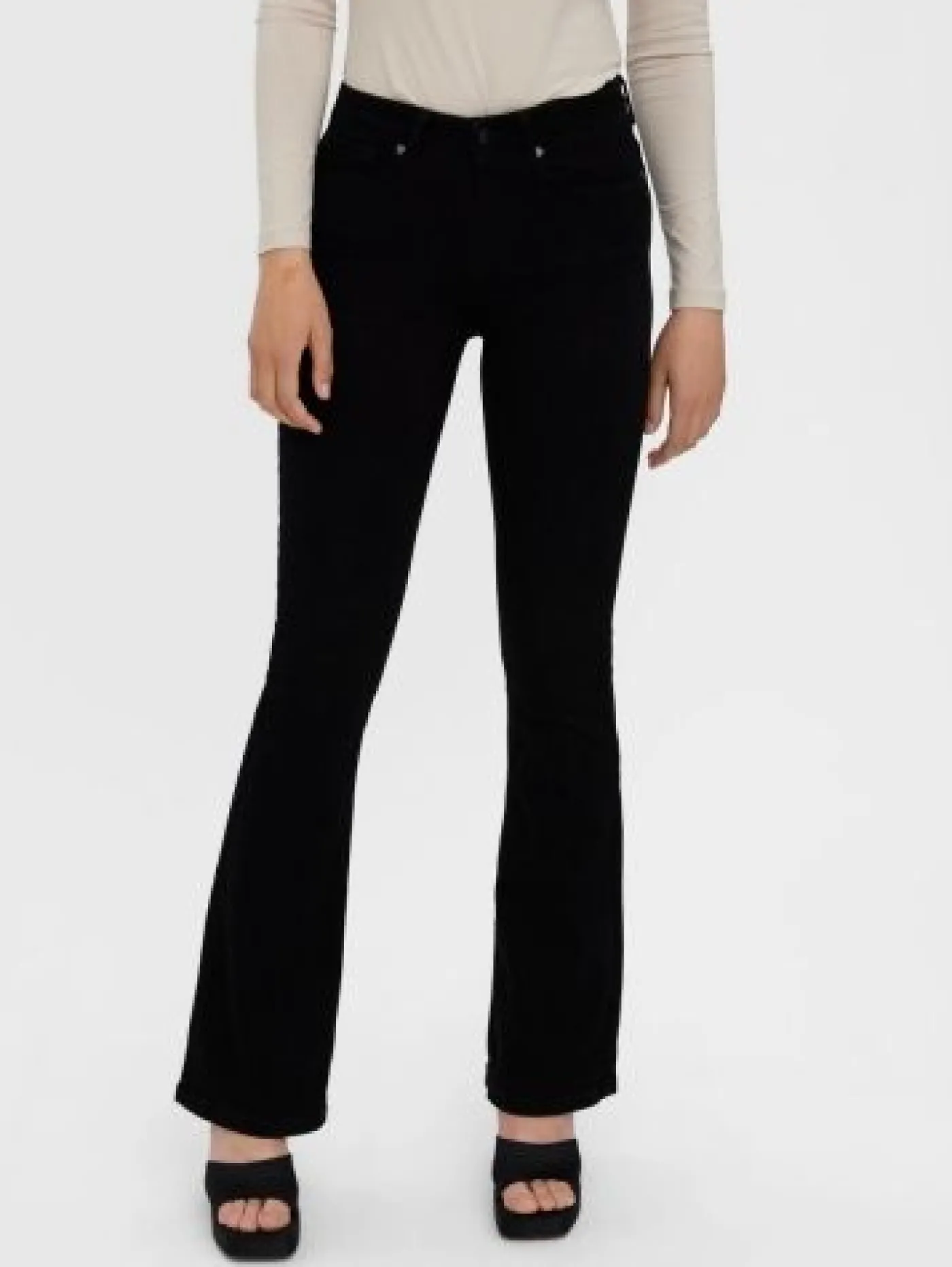 VMPEACHY MR FLARED J VI1100 - Black Denim