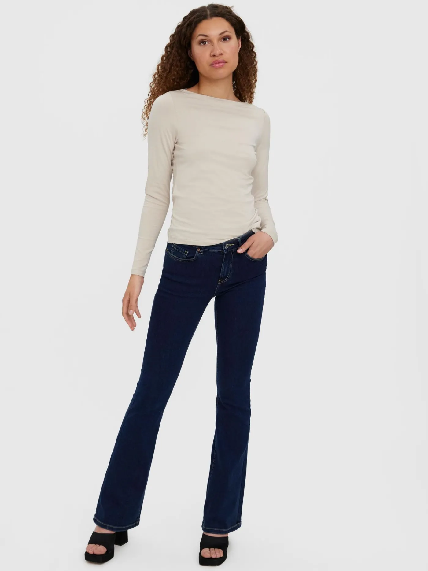 VMPEACHY MR FLARED J VI3262 - Dark Blue Denim