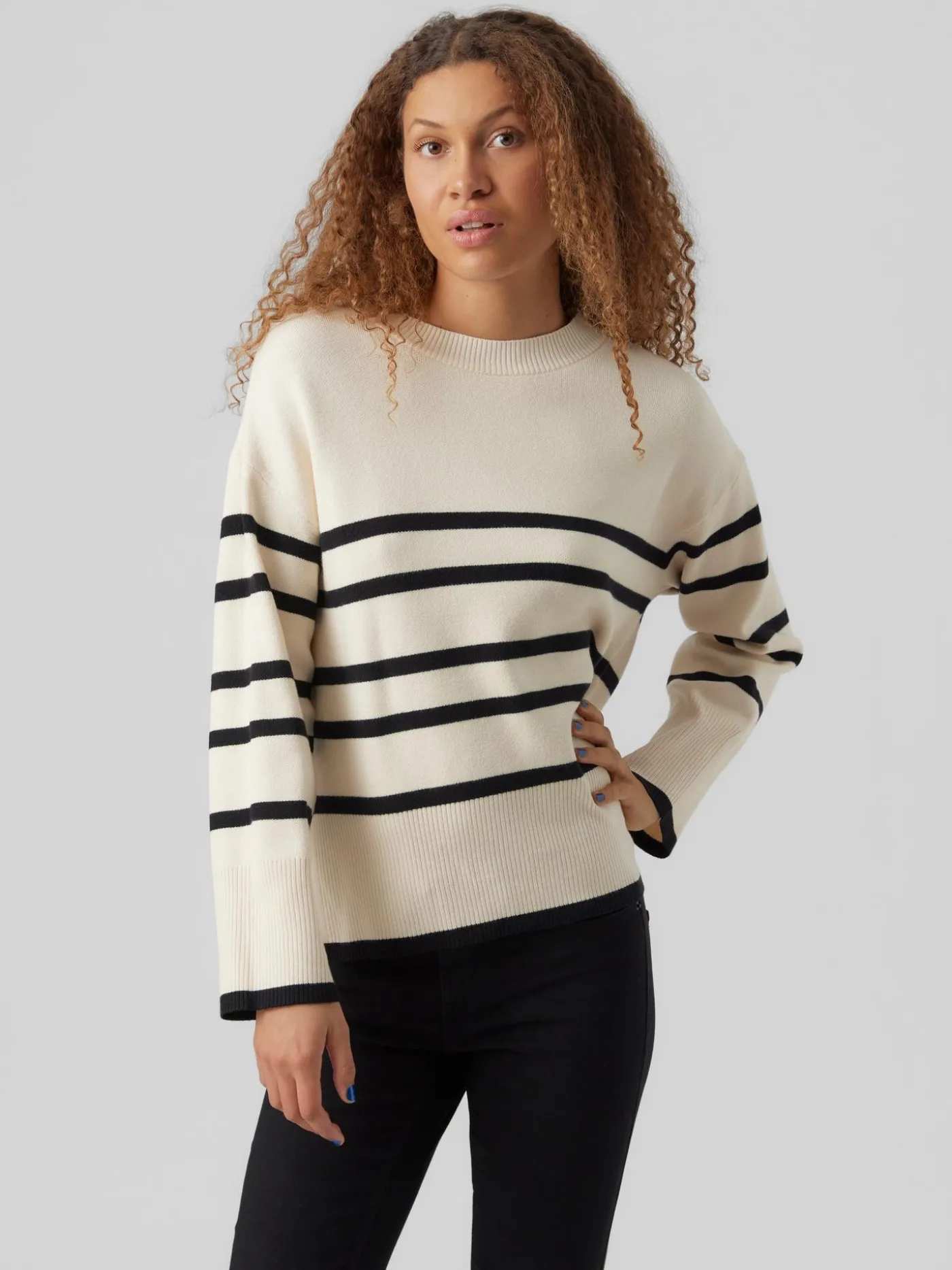 VMSABA LS O-NECK STRIPE PULLOVER GA
