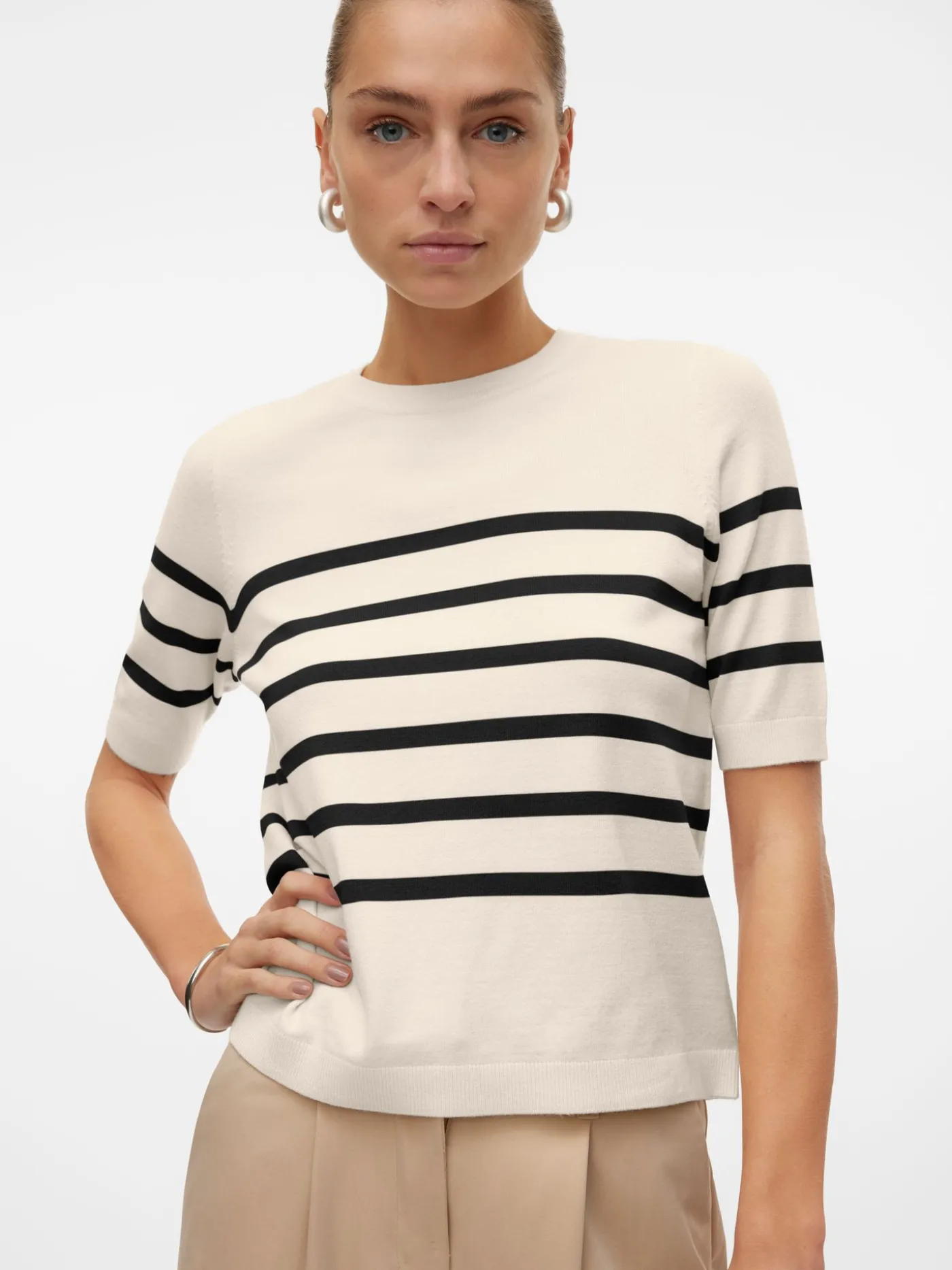 VMSABA PLAIN SS O-NECK PULLOVER GA