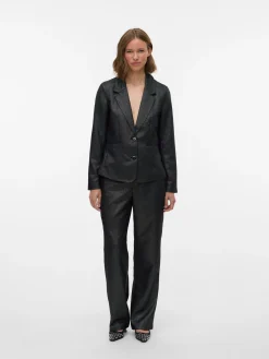 VMSAFINA LS FITTED SHINY BLAZER