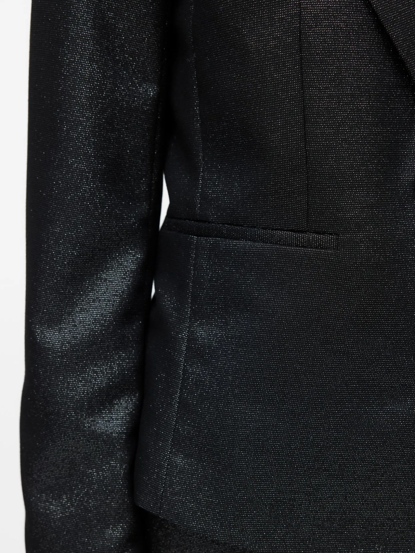 VMSAFINA LS FITTED SHINY BLAZER