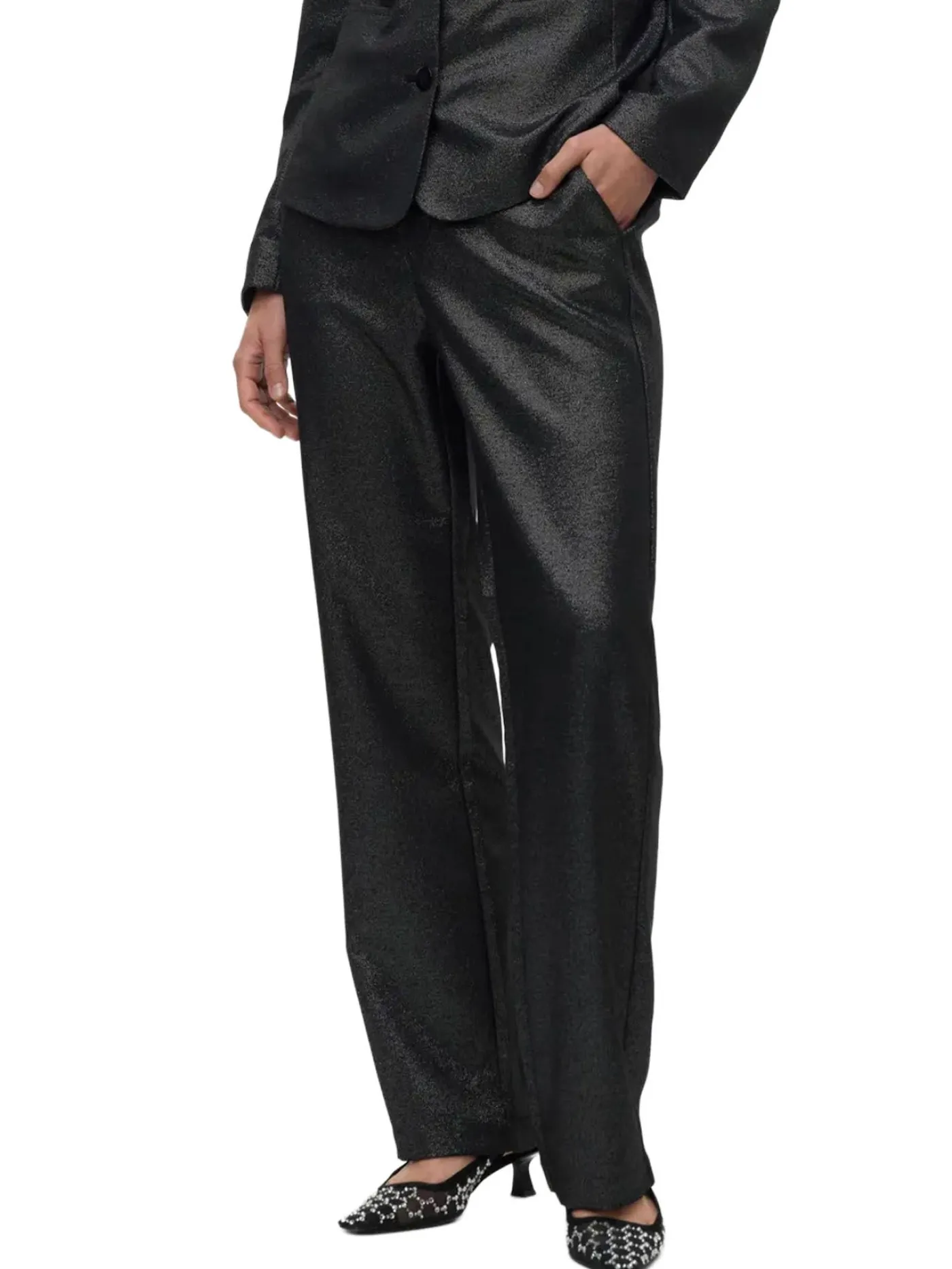 VMSAFINA MW STRAIGHT SHINY PANT