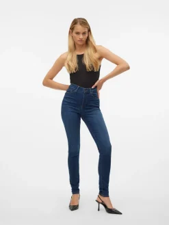 VMSOPHIA HW SKINNY JEANS MD BL NOOS