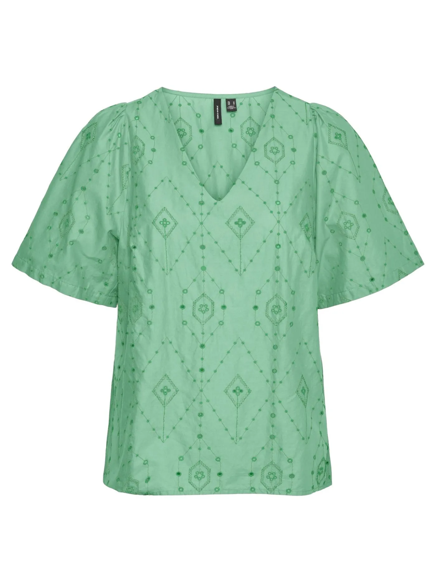 VMULINE S/S V-NECK TOP WVN BTQ